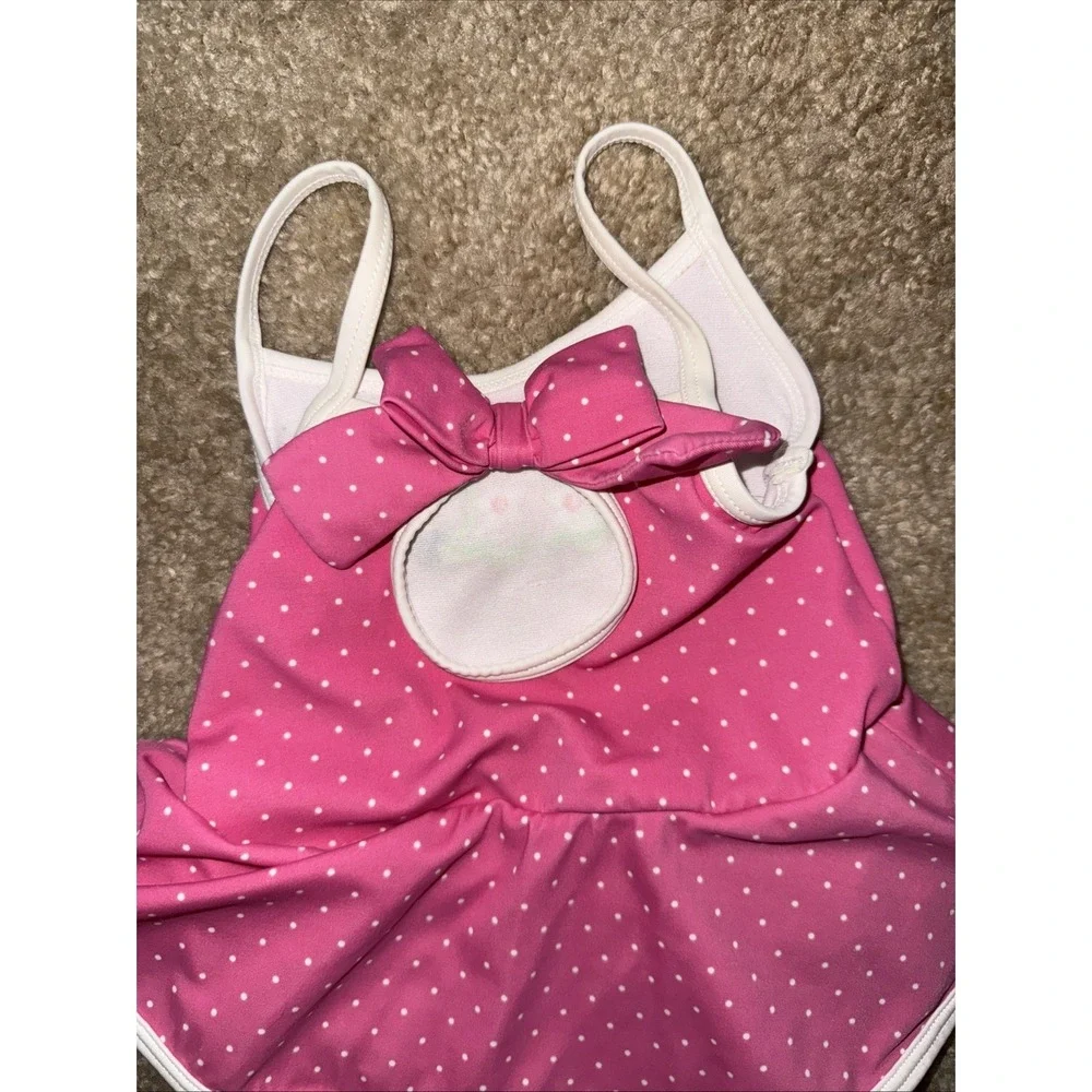 Gymboree‎ Baby Girls Pretty Turtle Pink Polka Dots Swimsuit Size 12-18 Months